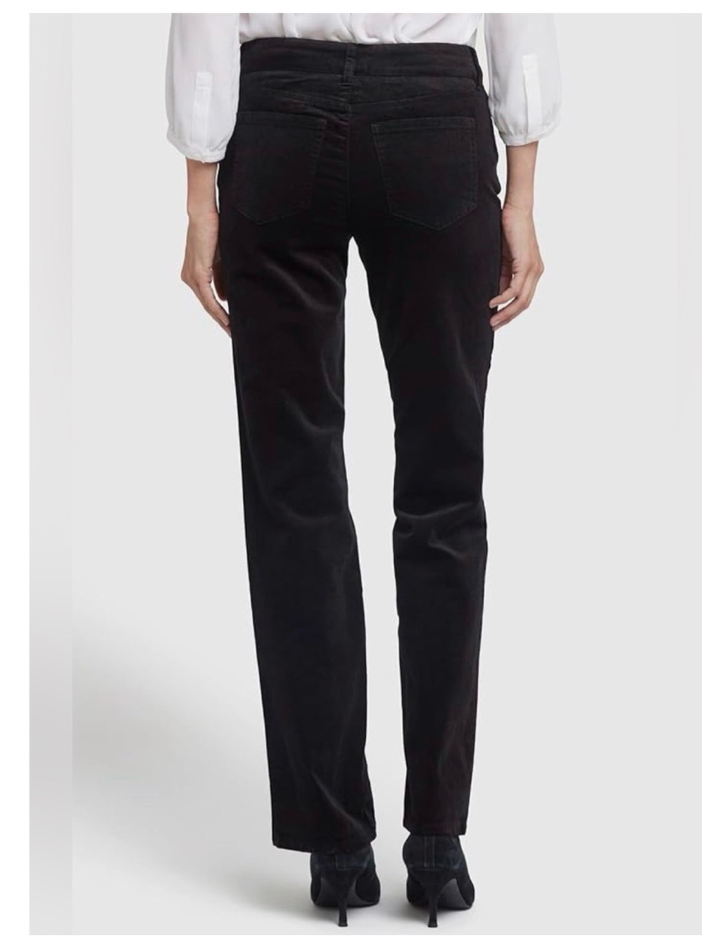 NYDJ Black Velvet Marilyn straight leg jeans - Picture 2 of 9